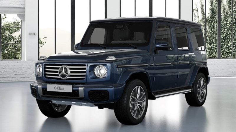 Au configurateur français, ce Classe G diesel s'ajoute aux versions essence et électrique. Une palette de choix qui s'élargit et qui justifie son arrivée au catalogue.