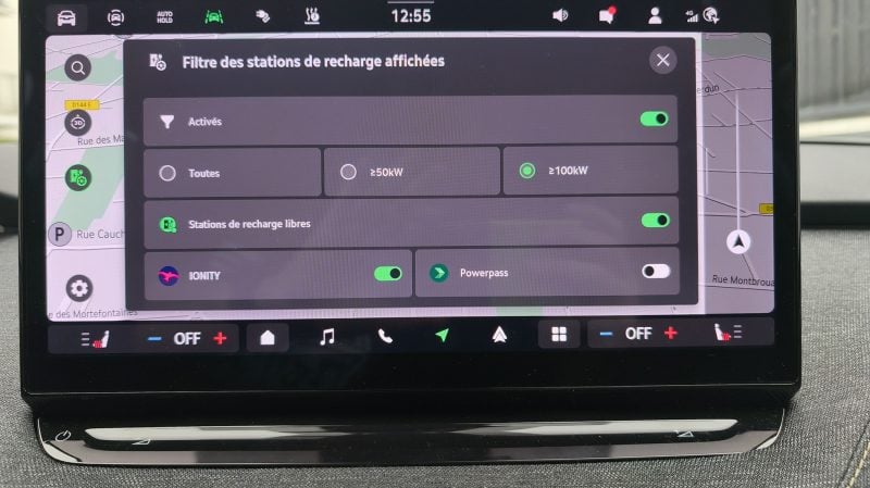Le planificateur permet d'activer certains filtres