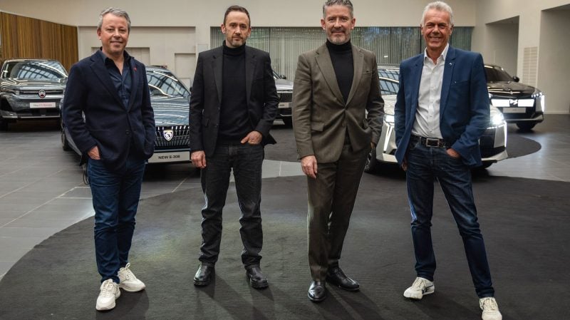 De gauche à droite : Pierre Leclercq (Citroën), Matthias Hossann (Peugeot), Gilles Vidal et Thierry Métroz (DS Automobiles).
