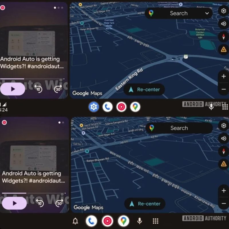 Au dessus la barre de navigation actuelle, en dessous la barre de navigation telle qu'elle pourrait advenir.