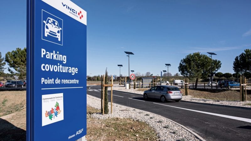Parking dédié au covoiturage