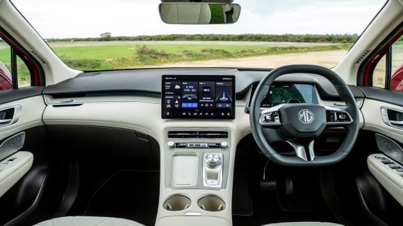 Habitacle du MG S6 EV : présentation et matériaux