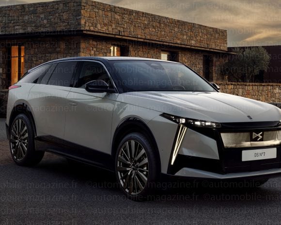 Rendu réaliste du futur DS N°7 basé sur des fuites, confirmé par une vidéo 3D