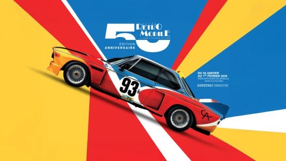 Affiche officielle de la 50e édition de Rétromobile