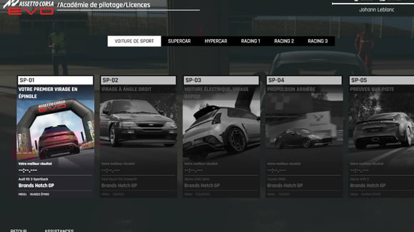 L’académie de pilotage d’Assetto Corsa Evo devrait gagner en importance