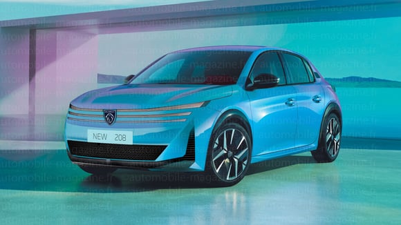 Illustration : Peugeot 208 de seconde génération susceptible de recevoir un restylage important