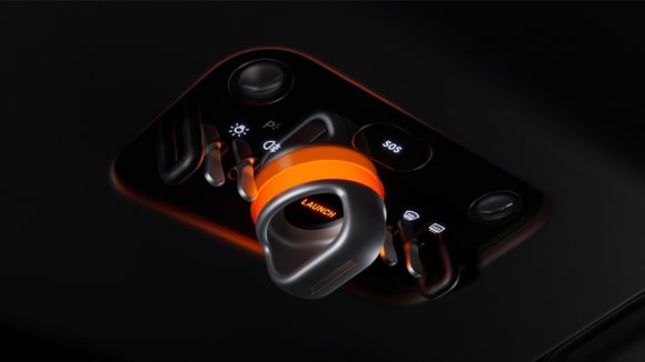 Intérieur de la Ferrari Luce avec une inspiration aviation