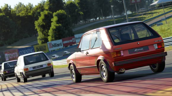 La Volkswagen Golf 1 GTI fait partie des voitures disponibles dans Assetto Corsa Evo