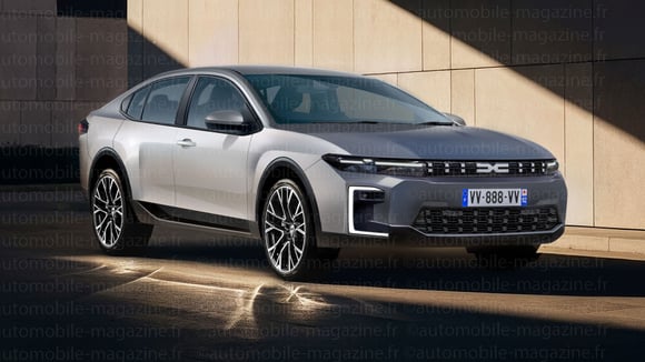 La Dacia Spacer en version berline, longue d’environ 4,60 m