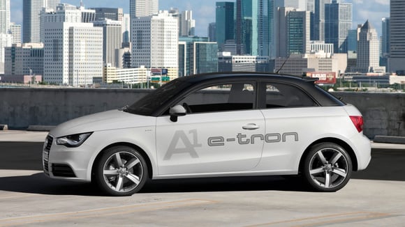 Concept Audi A1 e-tron présenté au salon de Genève en 2010.