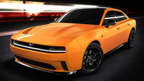 Une Dodge Charger électrique diffusant un faux son moteur à l’extérieur