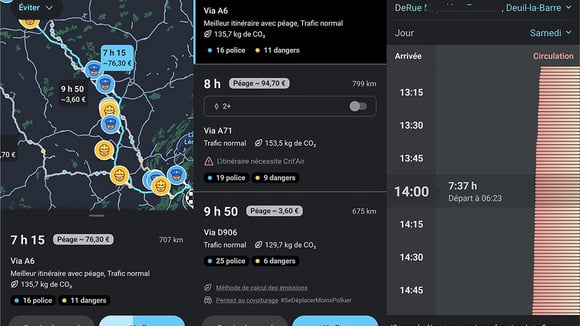 Planifier un trajet sur Waze avec une heure d’arrivée