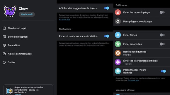 Personnaliser Waze avant de partir : activer les suggestions et l’heure d’arrivée