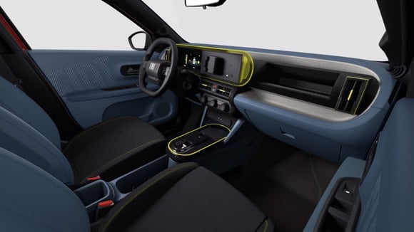 Poste de conduite avec écran tactile panoramique envisagé pour les versions hautes du Fiat Grizzly