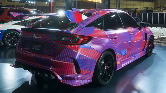 L’aileron de la Honda Civic Type R HRC est encore plus grand que celui de la Type R classique.