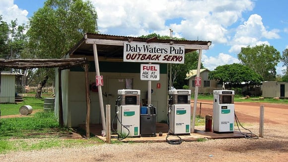 Station-service reculée en Australie