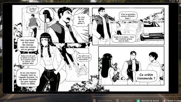 Les séquences d'histoire de Japanese Drift Master sont présentées sous forme de manga
