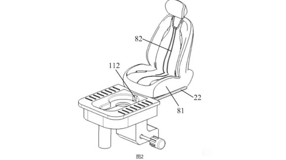Illustration des toilettes dans les voitures Seres