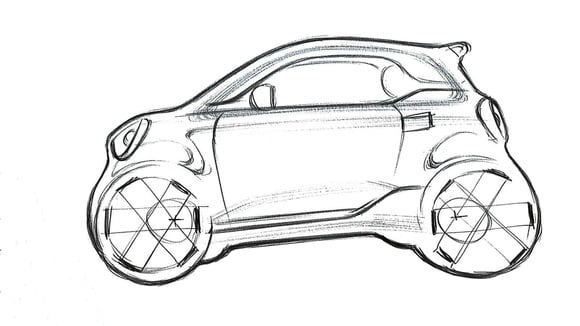 Le profil de la future Smart #2 rappelle celui des anciennes Fortwo