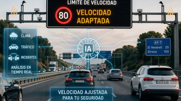 Le système peut abaisser la vitesse à 60 km/h rapidement et pourrait aussi la relever quand les conditions sont idéales.