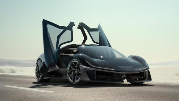 Le teaser de la future supercar Lotus évoque une version thermique du concept Theory 1