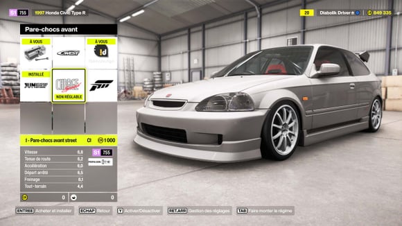 Personnalisation des voitures dans Forza Horizon 6