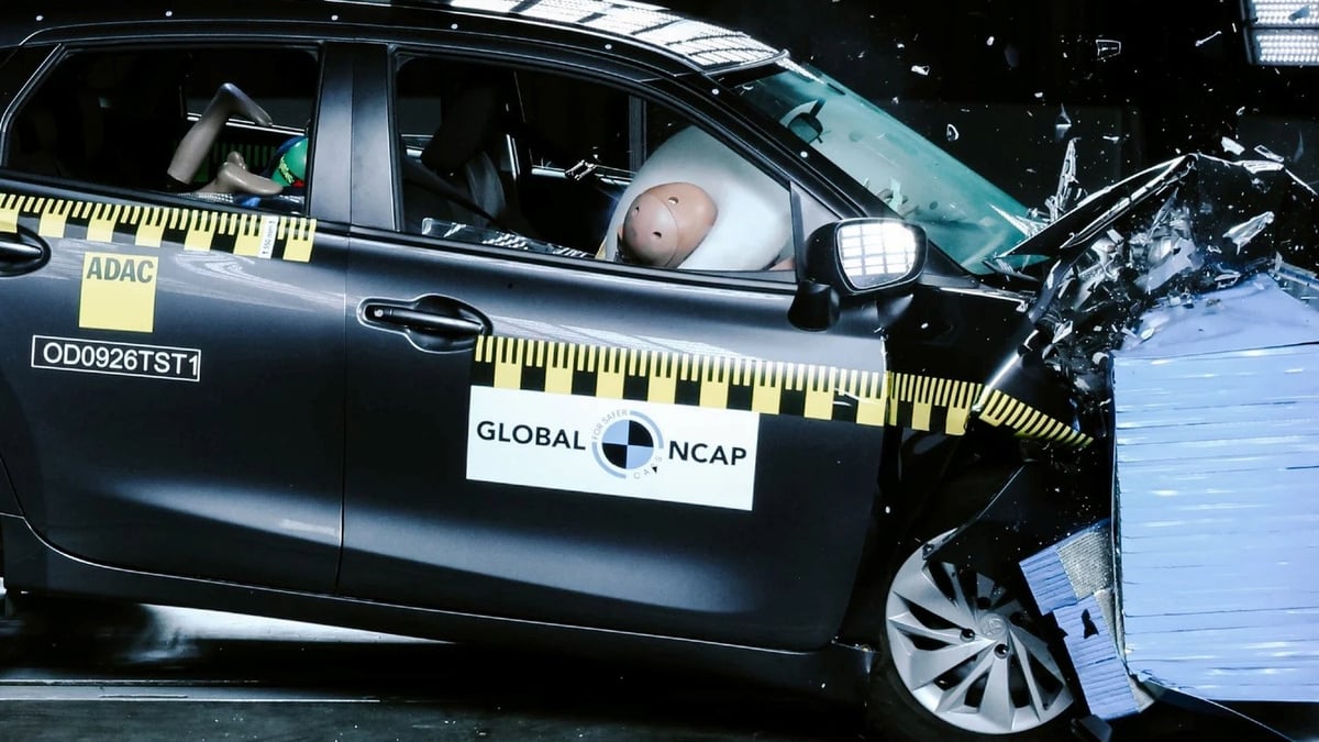 Zéro étoile au crash-test : la Toyota Starlet (ex-Suzuki Baleno) se fait épingler par Global NCAP