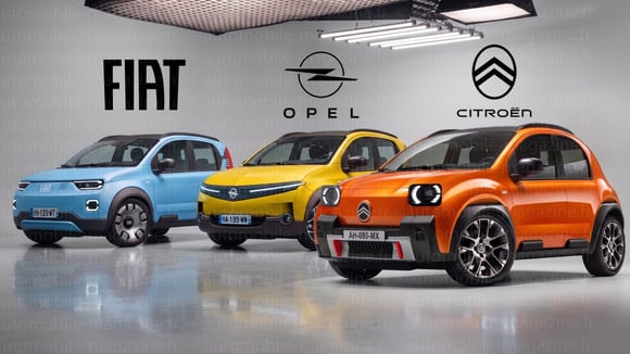 Trois futurs véhicules du projet E-Car de Stellantis