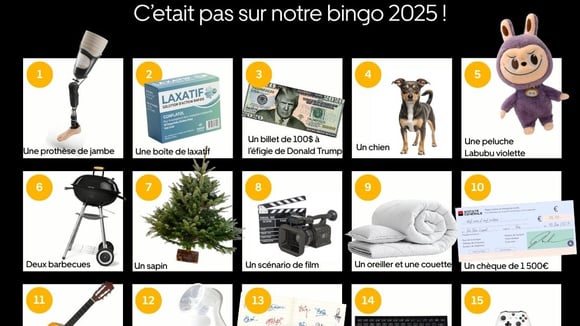 Classement des 15 objets insolites retrouvés