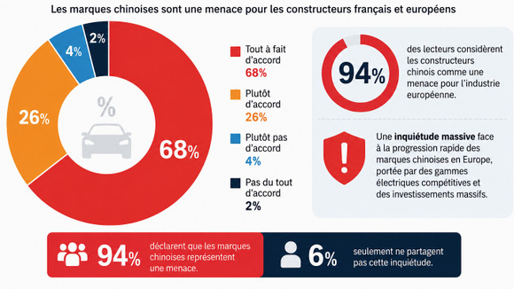 Résultats du sondage : les marques chinoises sont-elles une menace pour les constructeurs européens ?