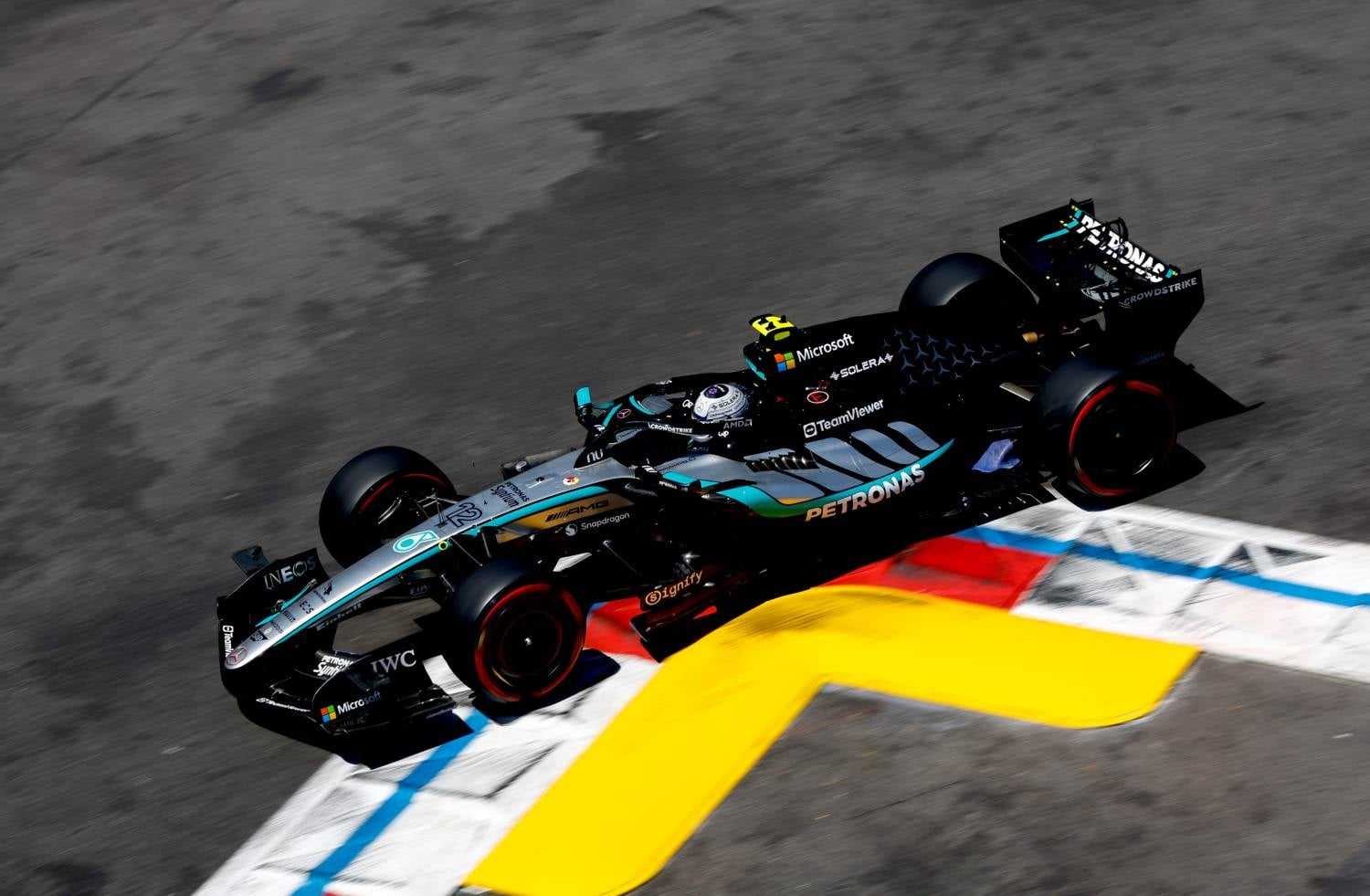 Kimi Antonelli (Mercedes AMG) en course à Monaco