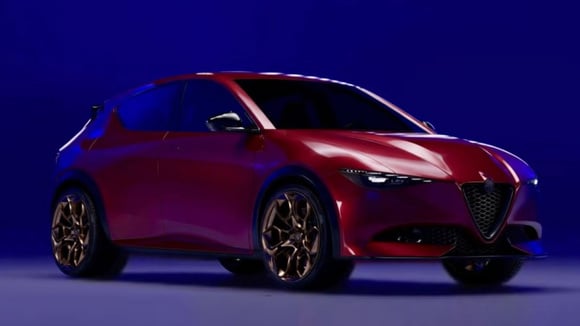Image d’un futur SUV compact Alfa Romeo présentée lors d’une présentation aux investisseurs.