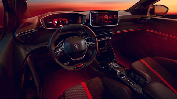 Détails de l’habitacle de la Peugeot e-208 GTi
