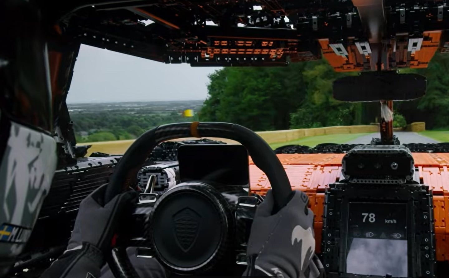 Intérieur détaillé de la Koenigsegg en LEGO