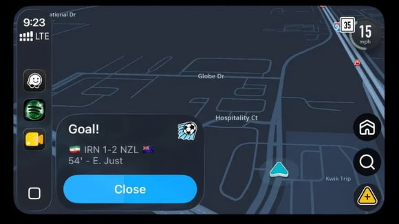 Waze active par défaut l’affichage des scores des matchs de la Coupe du Monde 2026