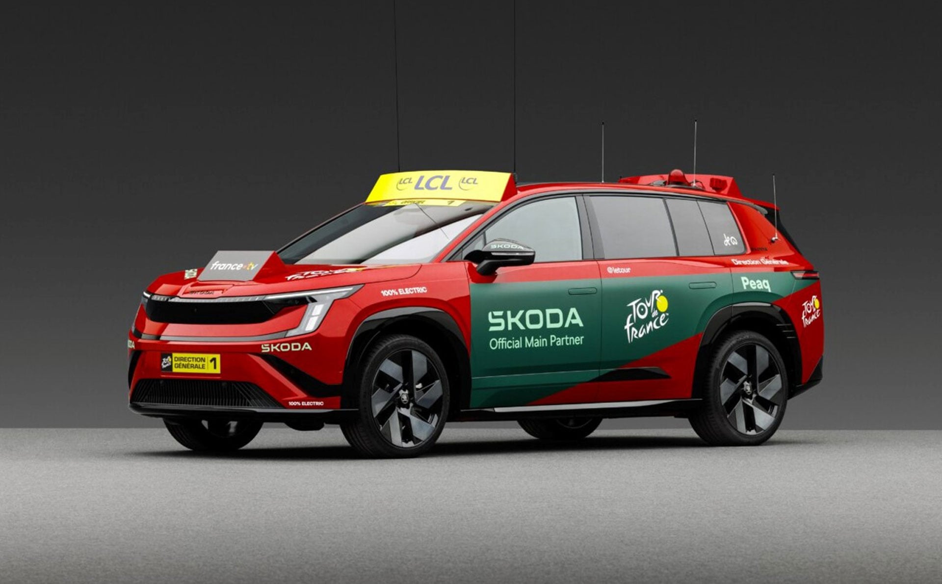 Skoda Peaq, grand SUV 100% électrique, voiture officielle du directeur du Tour de France 2026