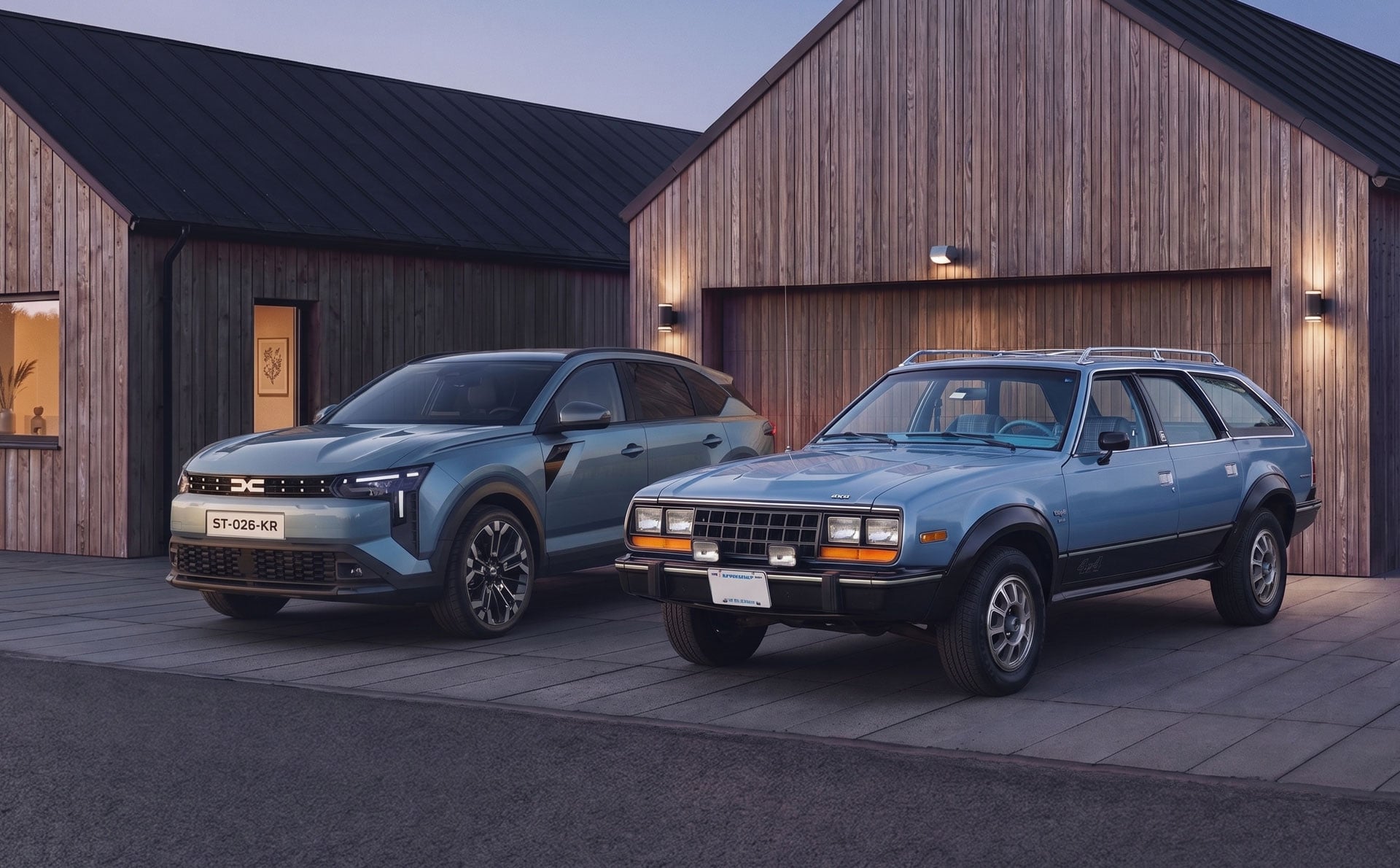 Montage comparatif : Dacia Striker et AMC Eagle