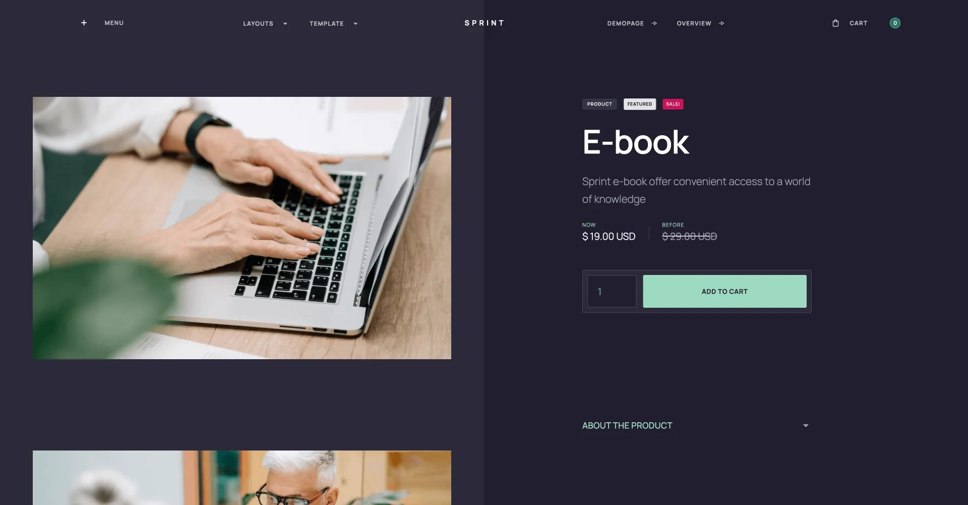 Sprint - UI Kit Webflow template screenshot
