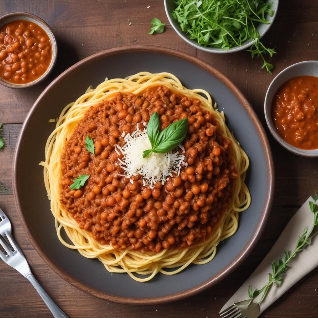 Täyteläinen kasvispasta Puy-linsseistä, tomaatista ja tuoreista kasviksista – helppo arkiruoka joka sopii myös pakastettavaksi.