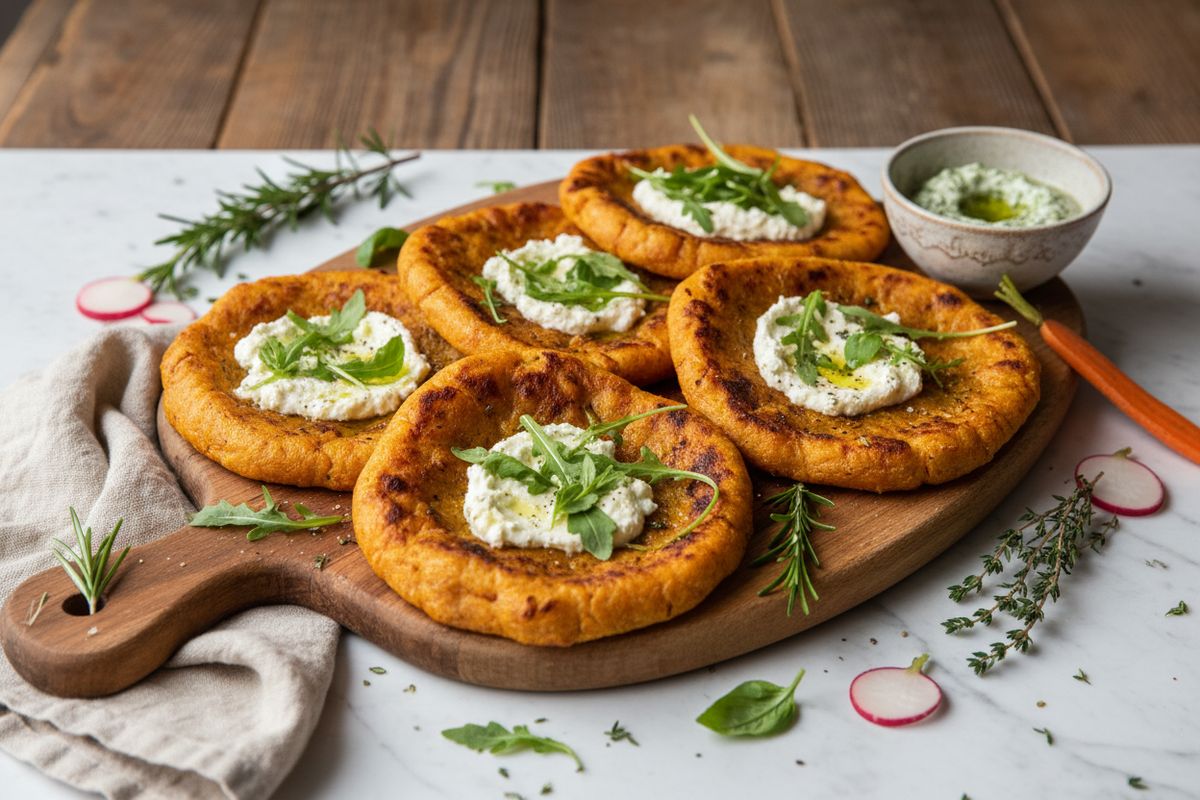 Mehevät juuresrieskat valmistuvat helposti juuressoseesta – kokeile porkkanalla, punajuurella tai bataatilla.