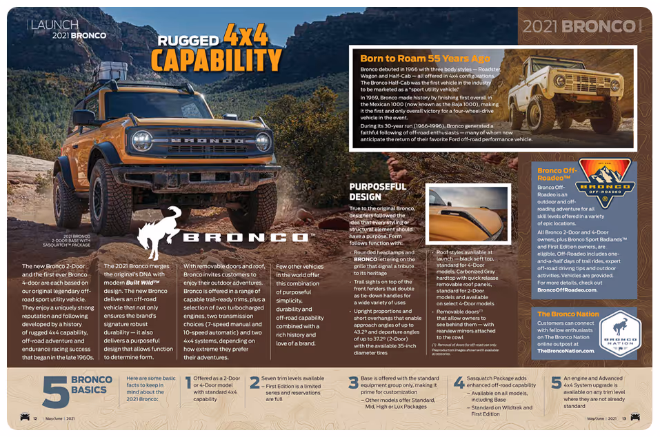 Print Design - Ford Frontline magazine article examples
