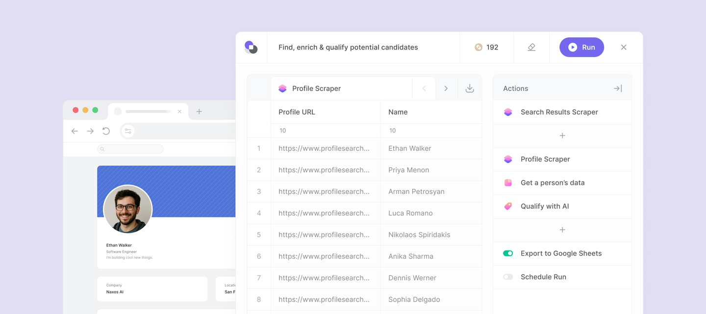 Scraping, enriching and qualifying potential job candidates with Bardeen.