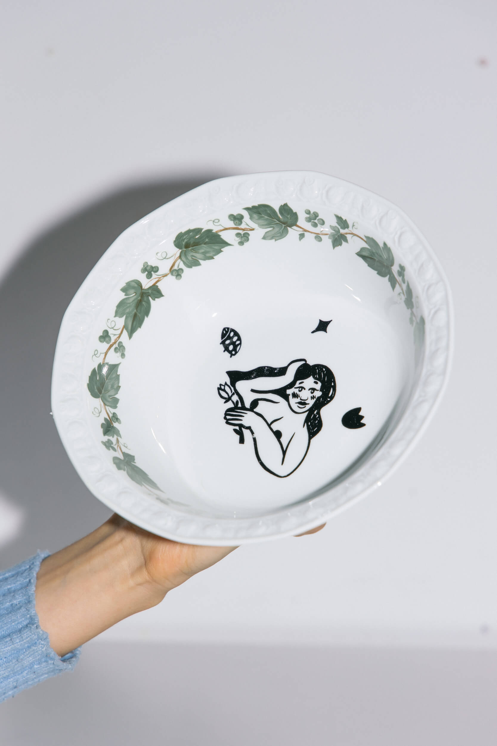 Plant print bowl