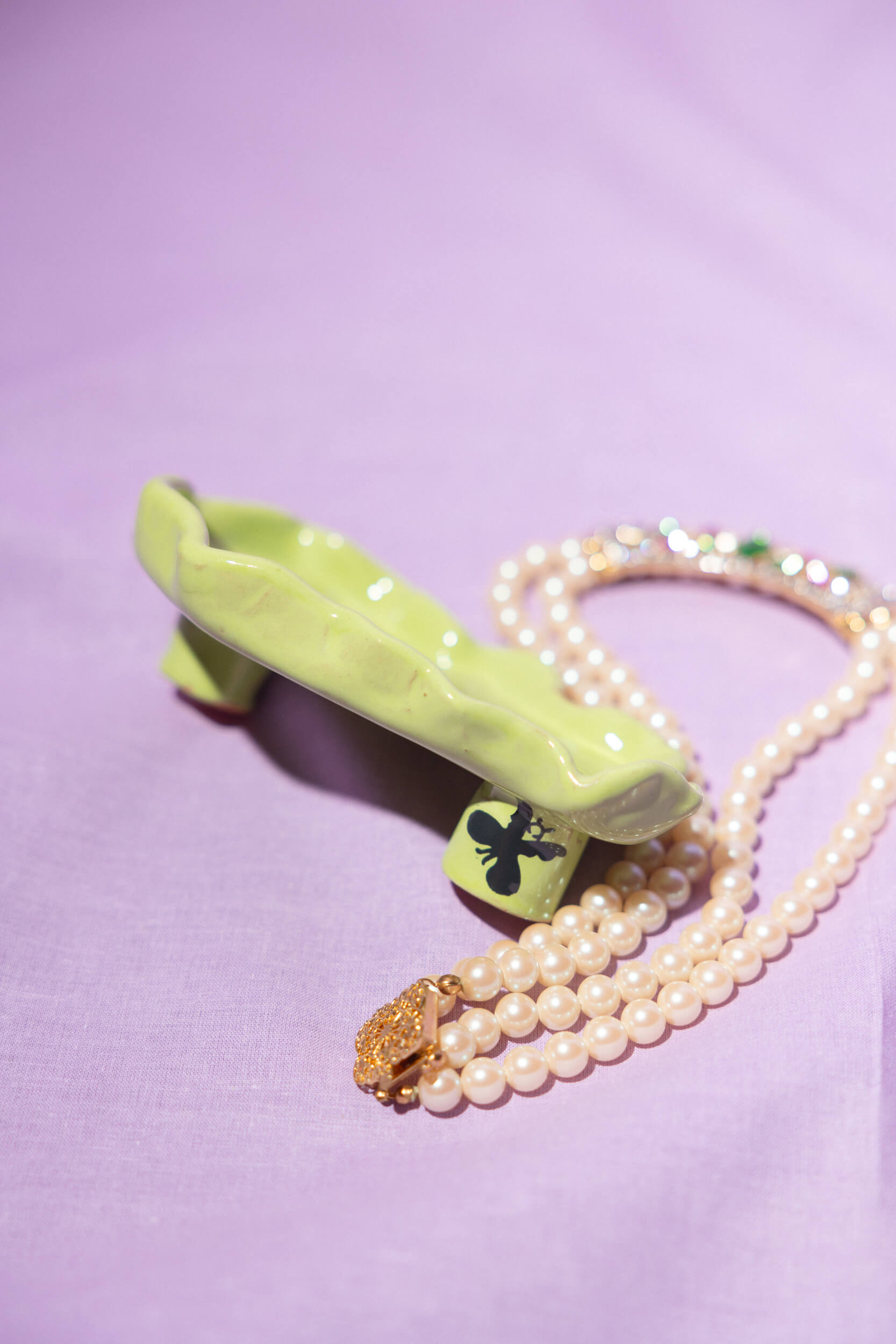 Narcissus green  plate