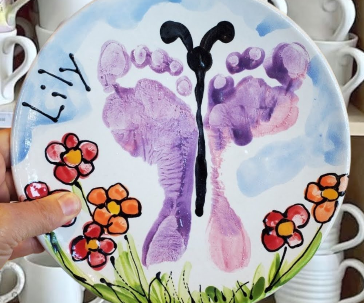 Baby Prints on Pottery – Butterfly Feet