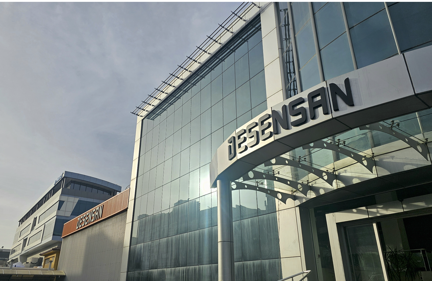 Top view of truck parking