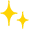 Two yellow star-shaped sparkles with small dots around them.