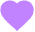 Purple heart emoji with a shadow on a white background.