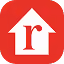 Red house-shaped icon with a white lower case r in the center.