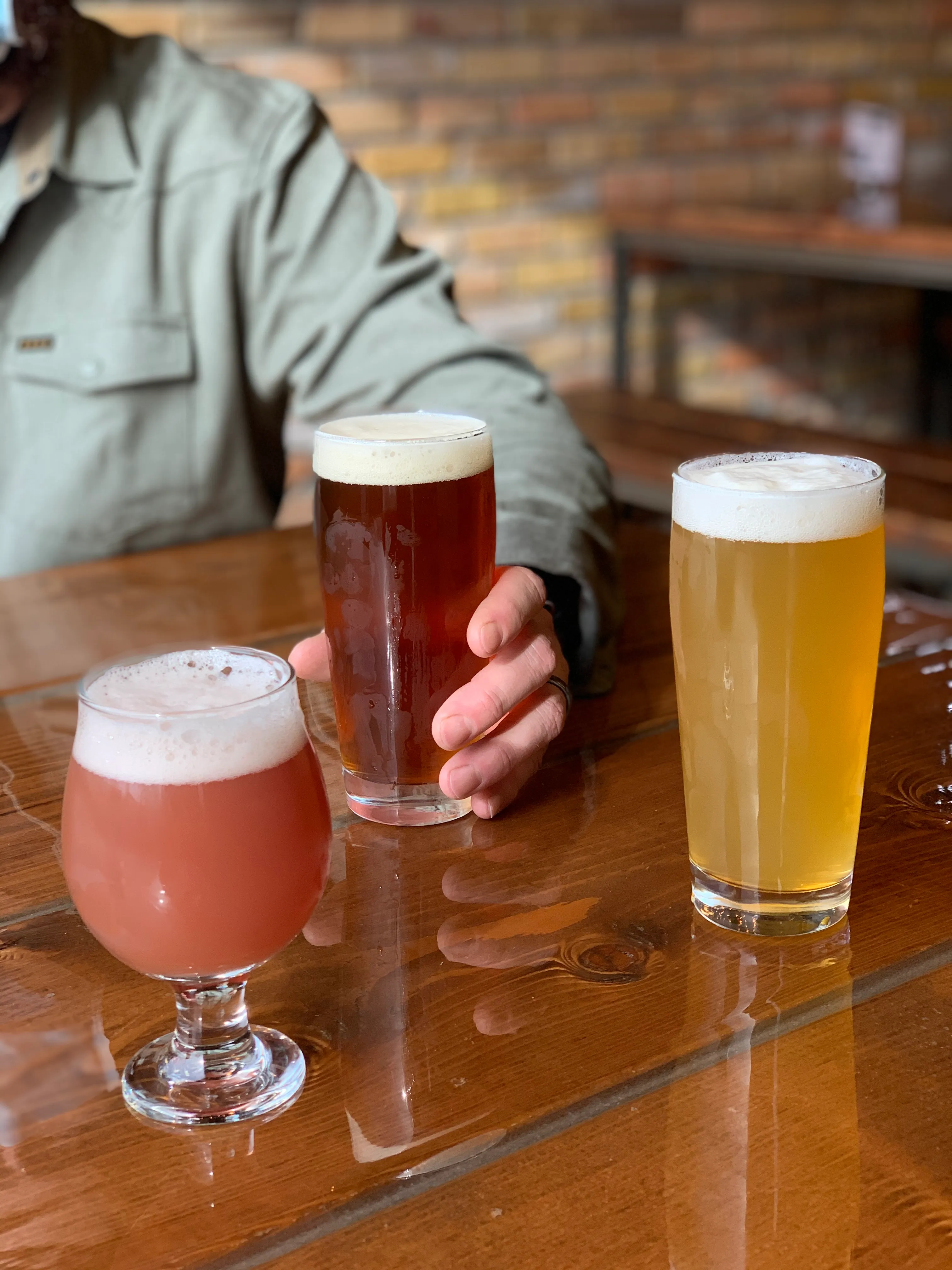 Beers on a table